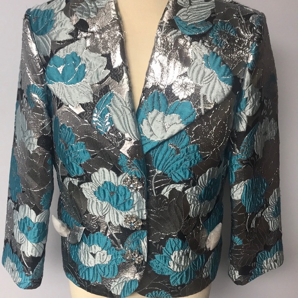 Michael Kors Collection Aqua/Silver Jacket - Picture 3 of 8